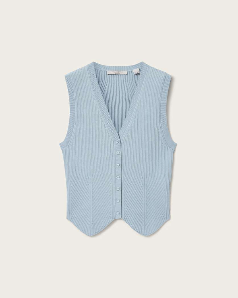 Cruz Ribbed Knitted Waistcoat