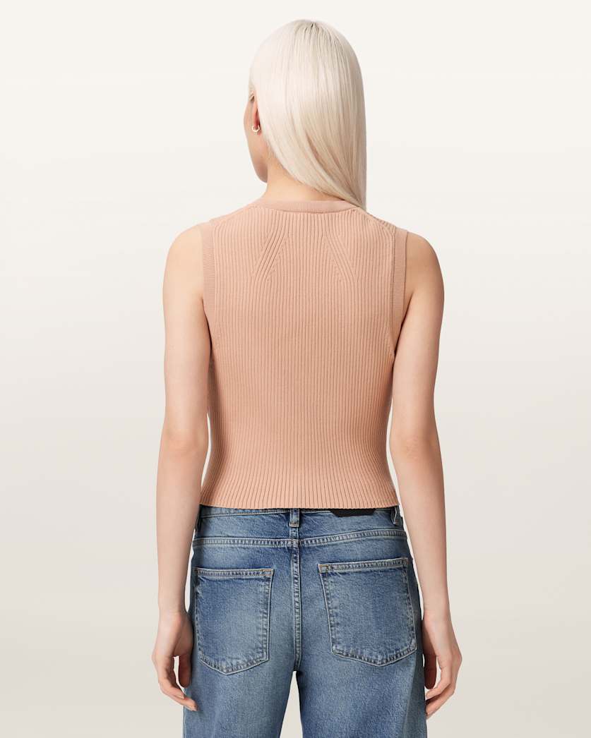 Cruz Ribbed Knitted Waistcoat
