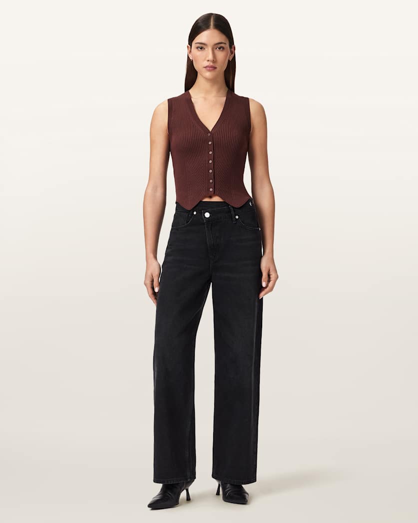 Cruz Ribbed Knitted Waistcoat