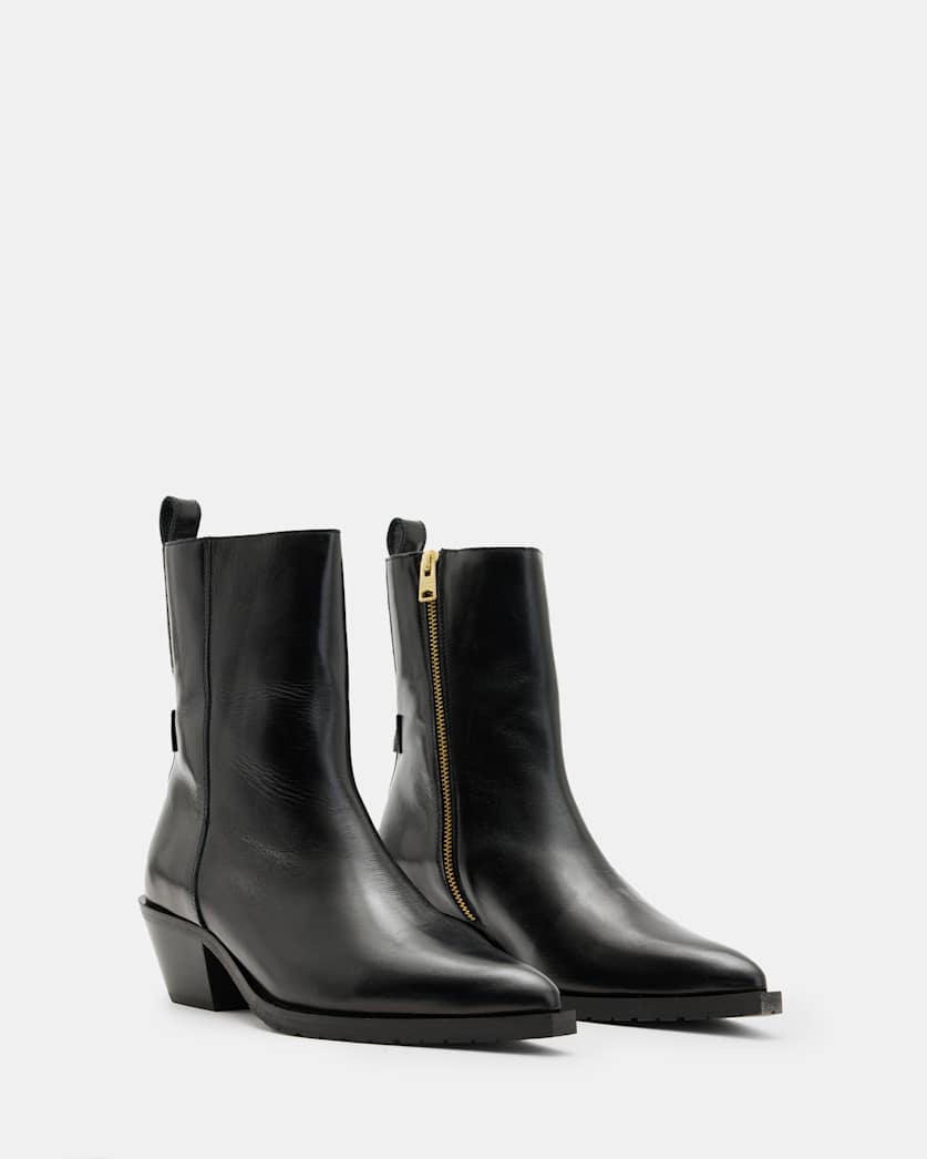 Bazely Pointed Toe Leather Boots