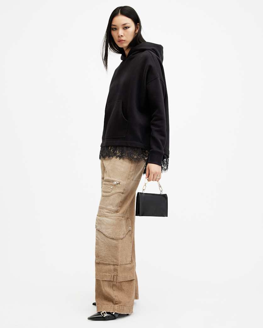 Lee Lace Panelled Hoodie