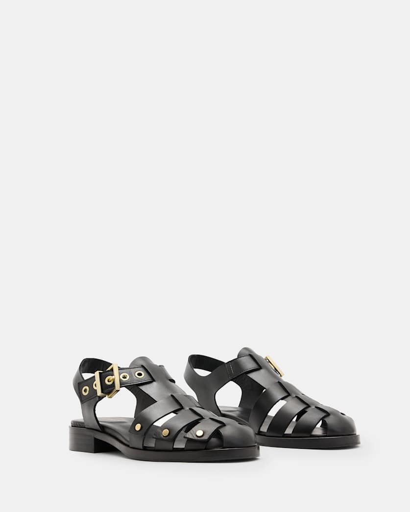 Nelly Studded Leather Sandals