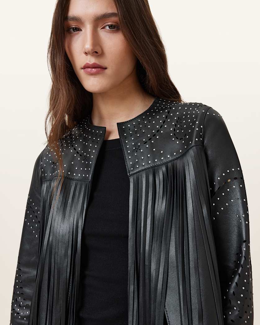 Asta Leather Tassel Jacket