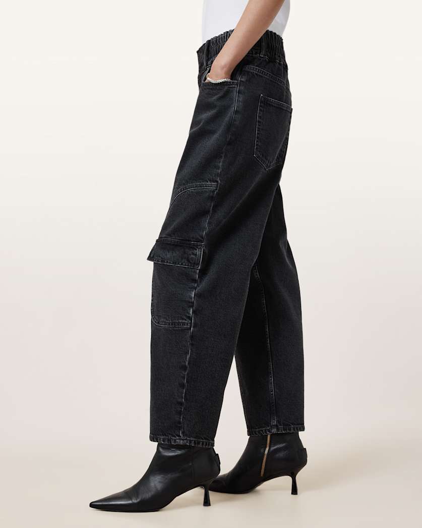 Daisy Mae Tapered Leg Cargo Denim Jeans