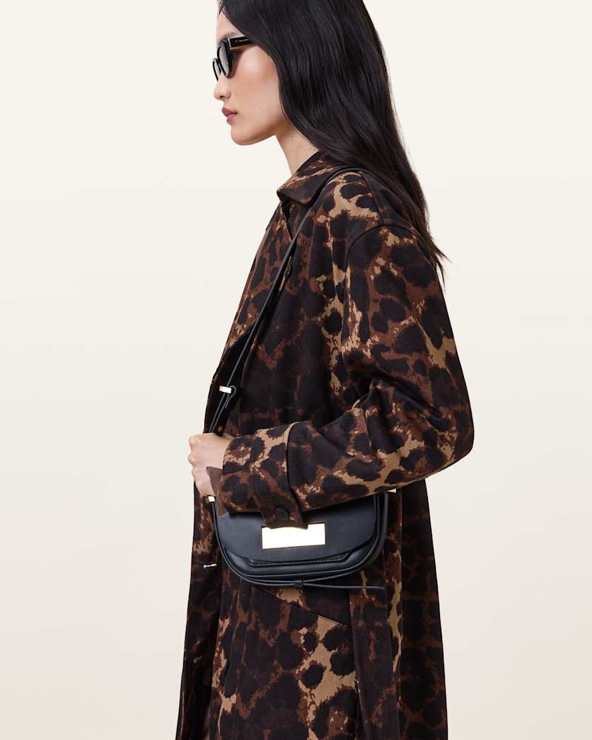 Abel Leopard Print Trench Coat
