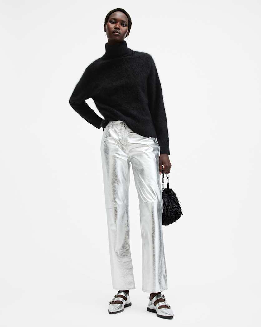 Rebel Brushed Cashmere Roll Neck Jumper