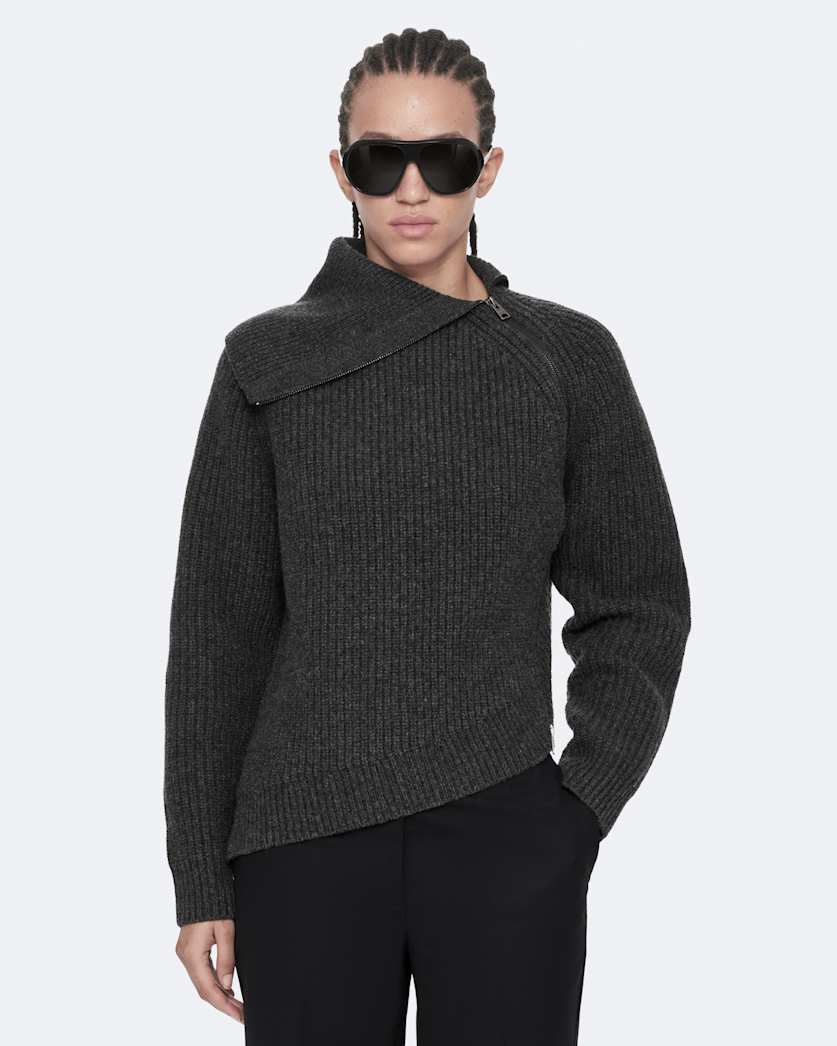 Cleo Relaxed-Fit Funnel-Neck Jumper