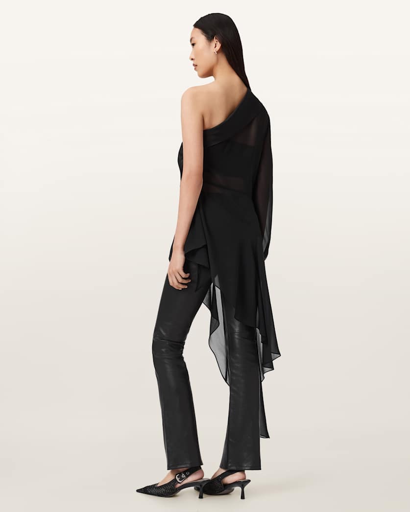 Anaya Asymmetric Sheer Top