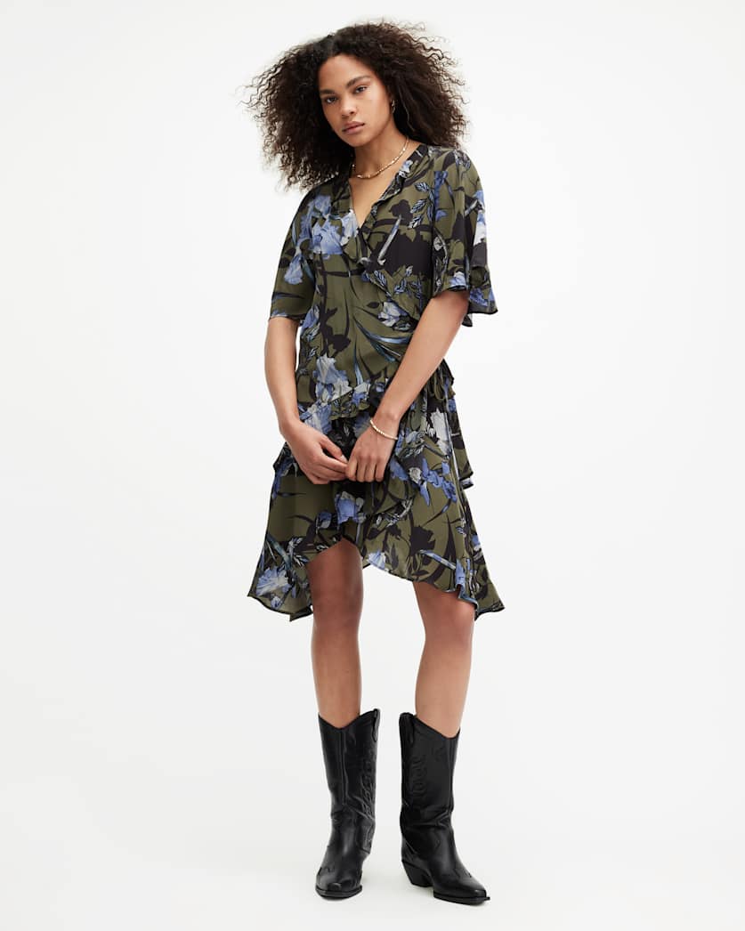 Meagan Batu Wrap Over Mini Dress