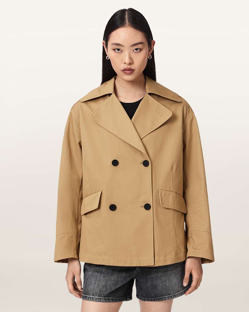 Connie Relaxed Fit Double Breasted Trench Coat