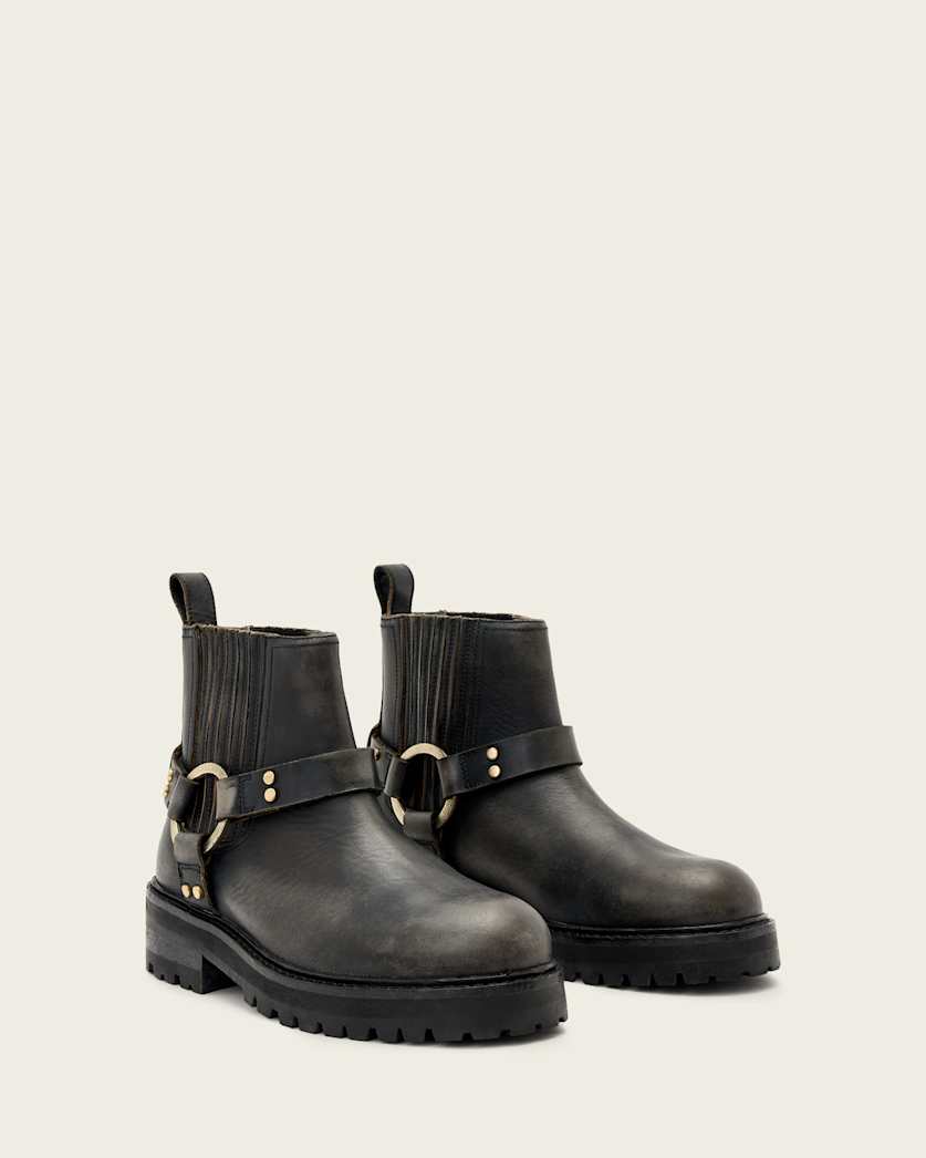 Maddie Leather Biker Boots