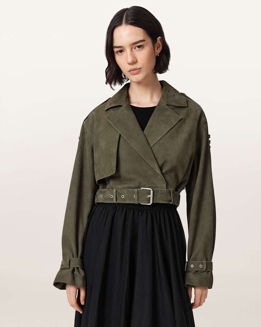 Ophelia Cropped Suede Jacket