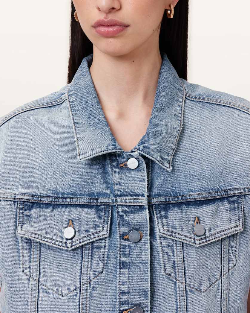 Laura Embellished Denim Waistcoat