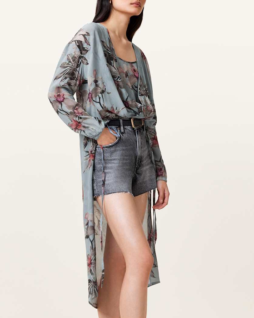 Avala High Low Floral Wrap Top