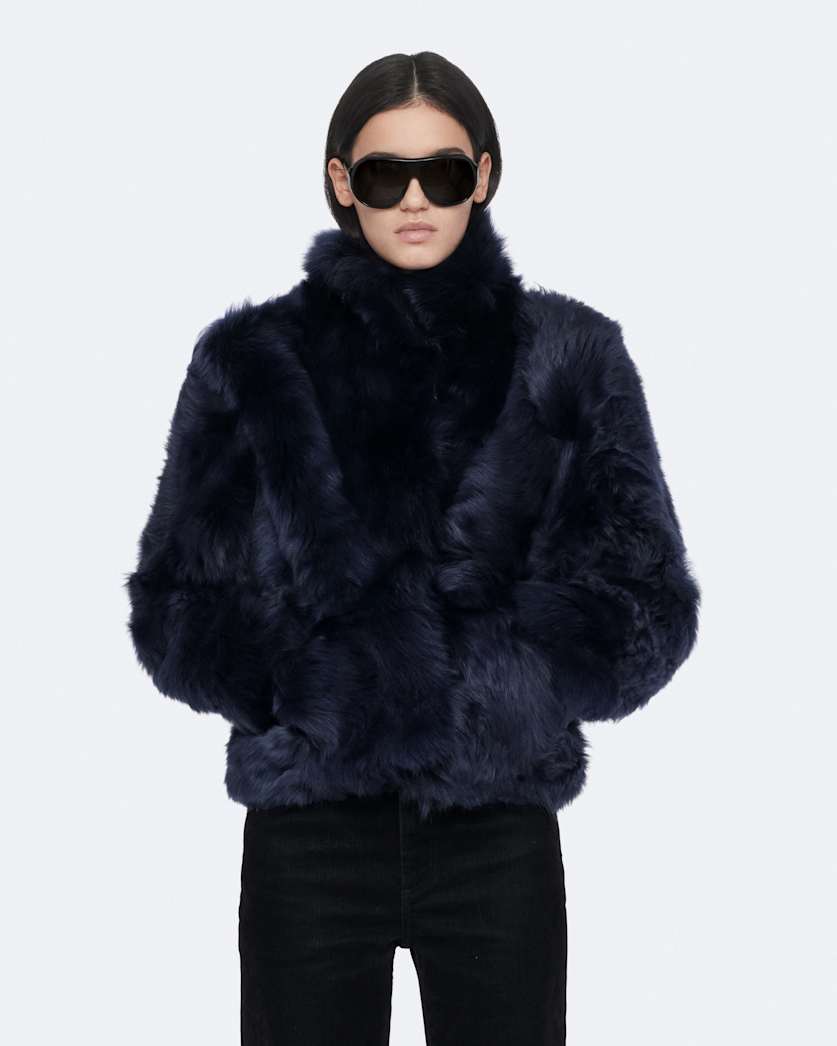 Tosca Long-Hair Shearling Coat
