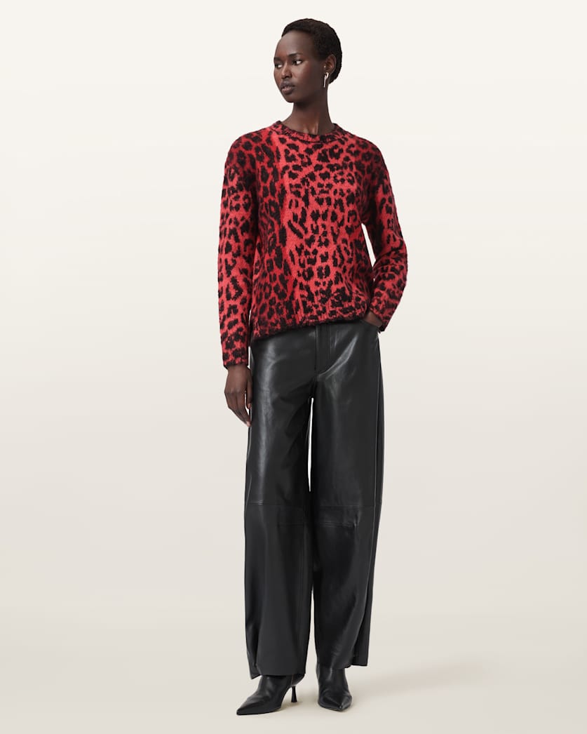 Lex Oversized Leopard Print Jumper