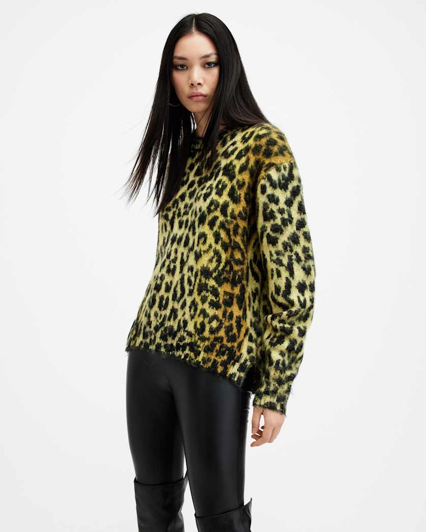 Lex Oversized Leopard Print Jumper