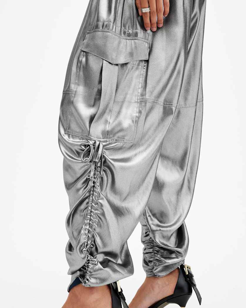 Kaye Relaxed Fit Satin Trousers