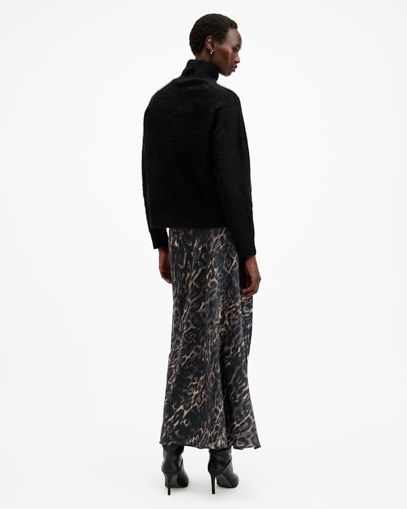 Bryony Leopard Print Maxi Skirt