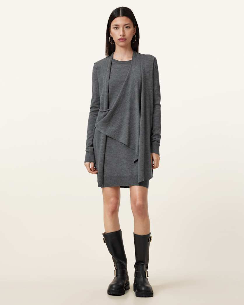 Drina Draped Wool Dress