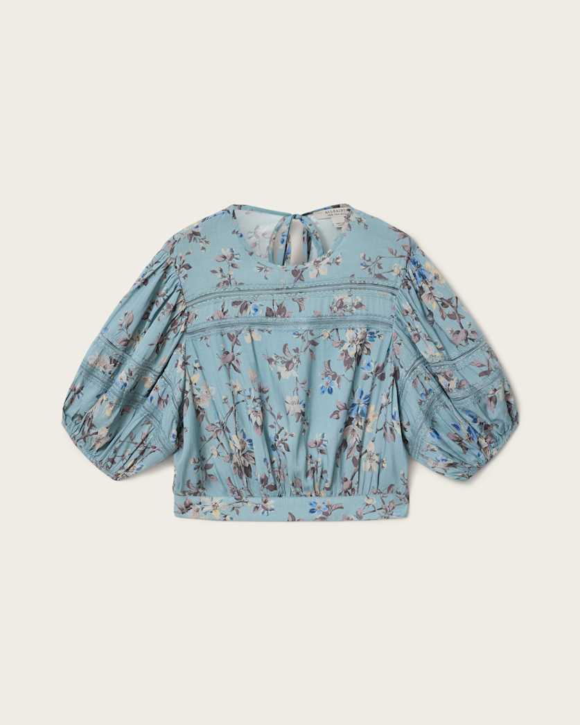 Peony Lace Trim Cropped Top