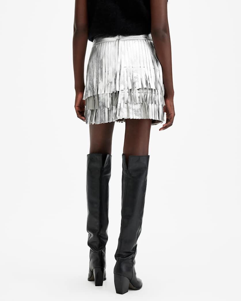 Aisha Metallic Tassel Mini Skirt