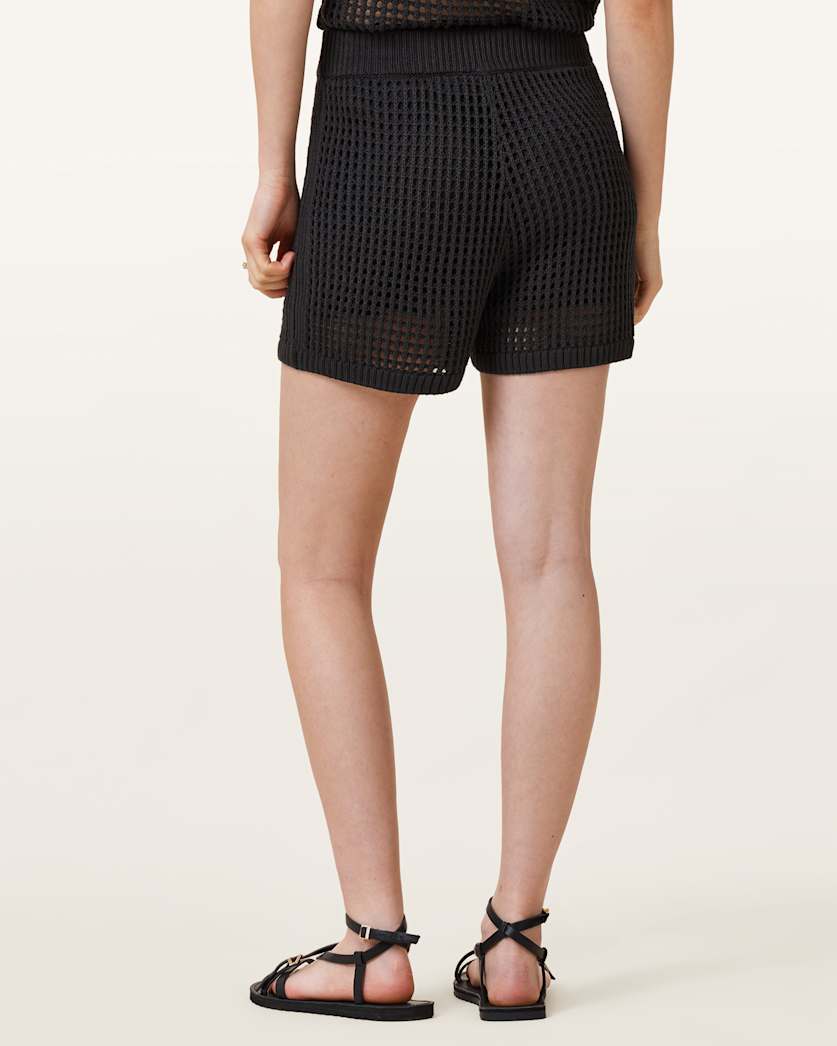 Paloma Open-Knit Shorts