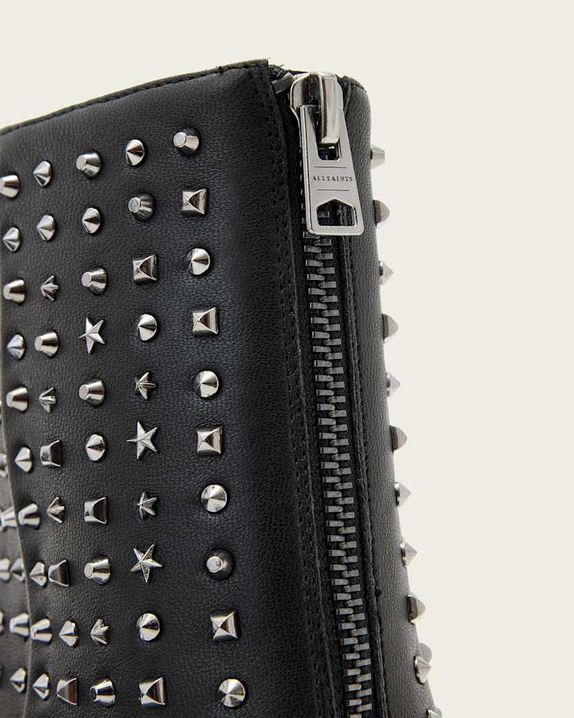 Natasha Studded Leather Boots