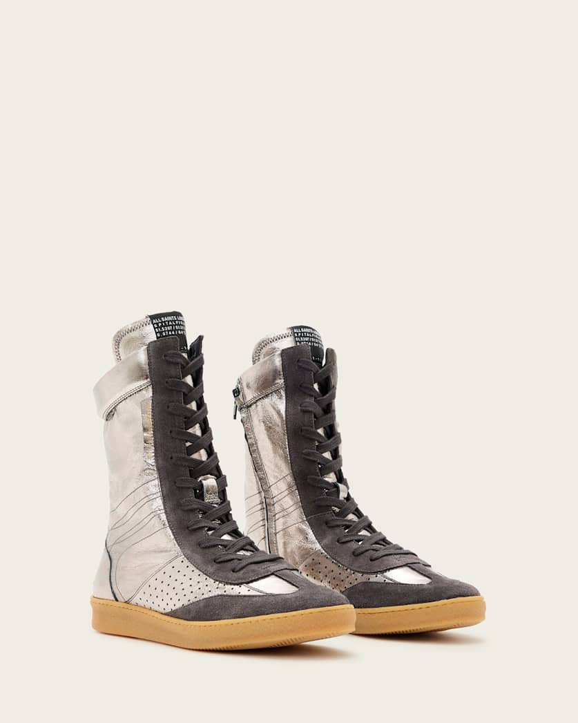 Lousie Leather High Top Trainers