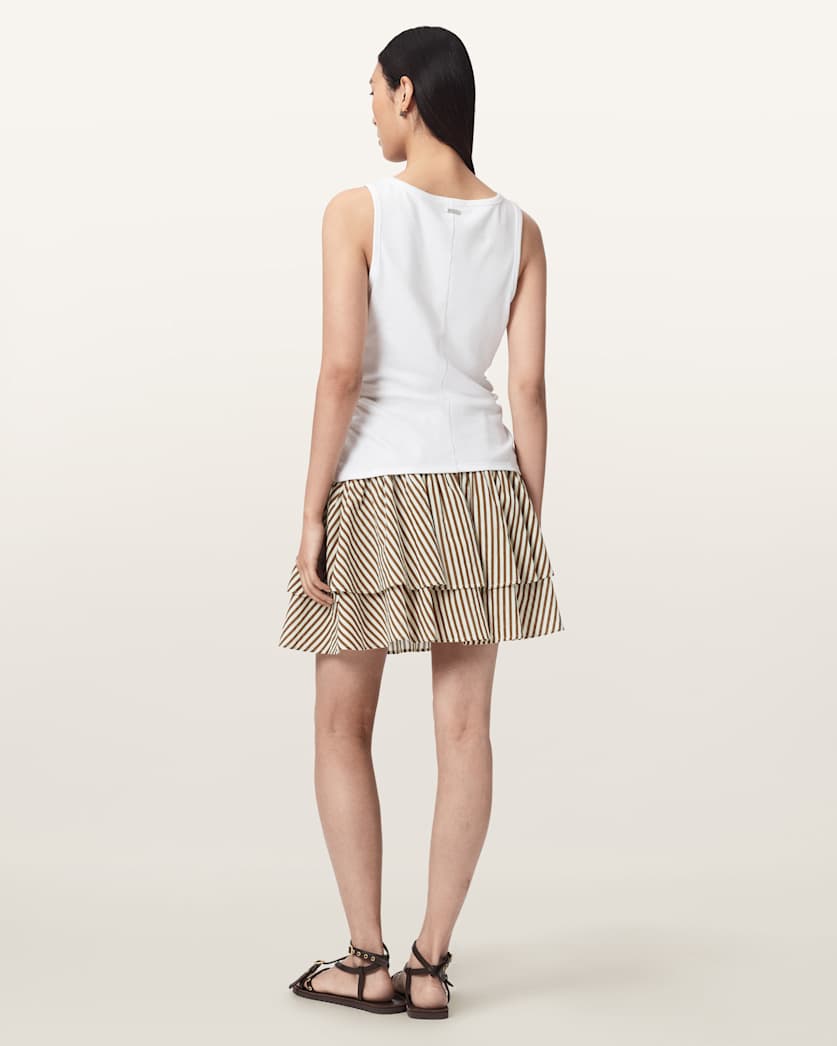Kali Cotton Striped Mini Skirt