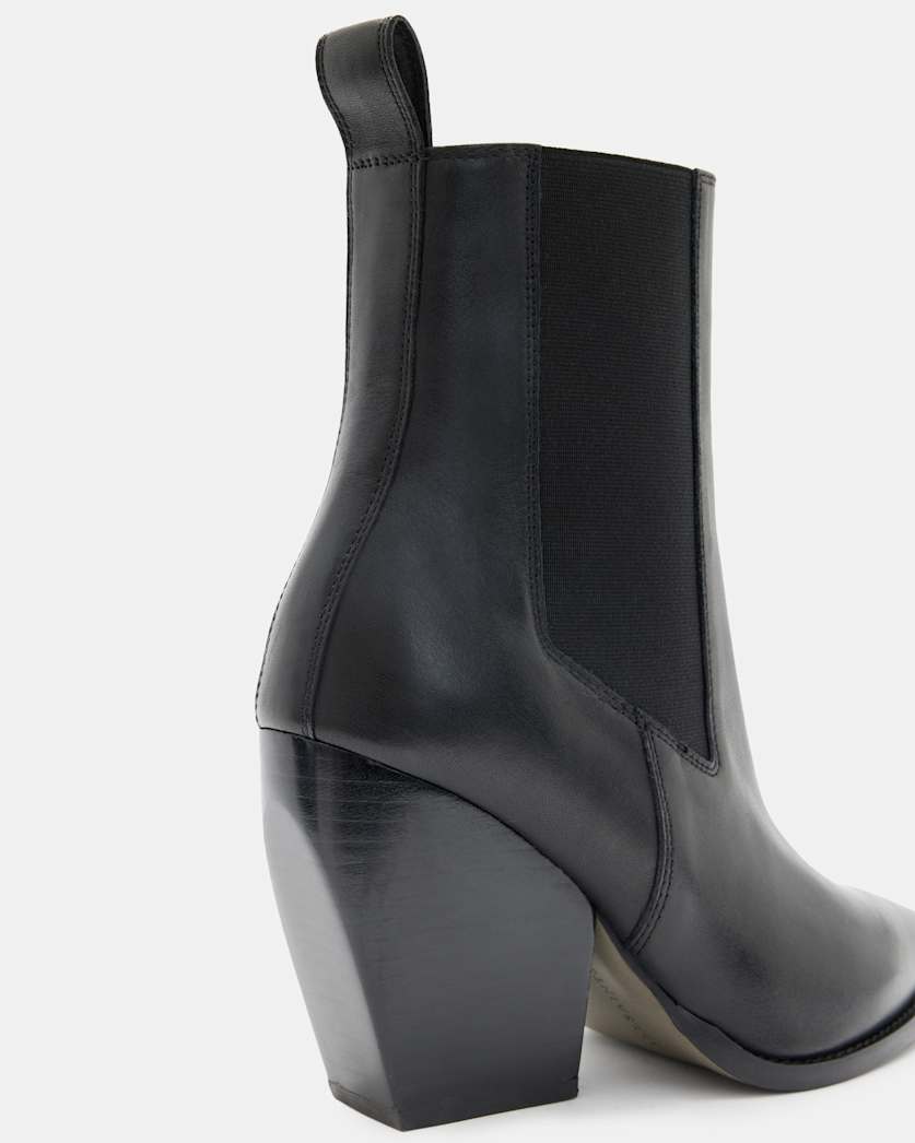 Ria Pointed Toe Leather Boots