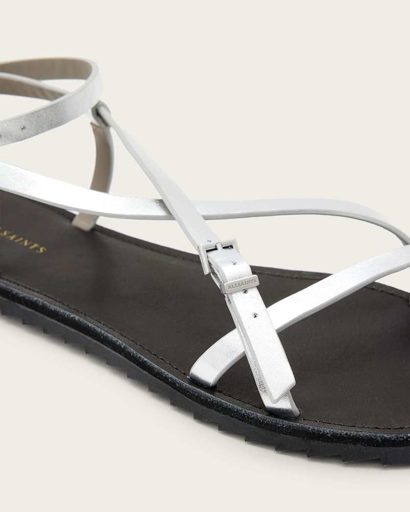 Tyla Metallic Leather Sandals