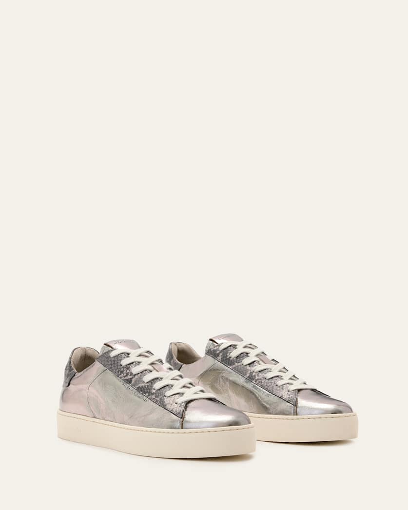 Shana Low Top Metallic Leather Trainers