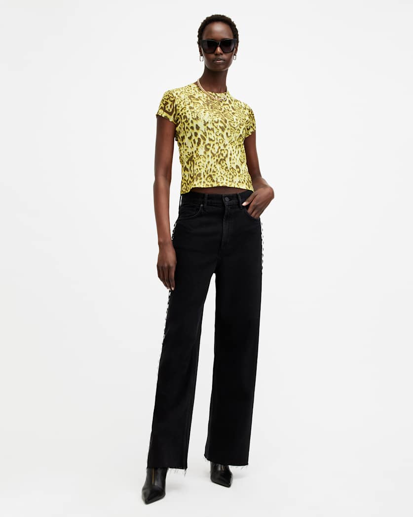 Ellie Mesh Animal Print T-Shirt