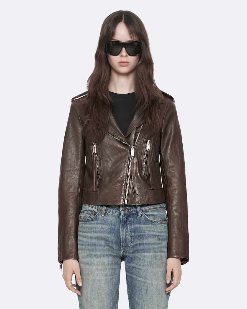 Errie Leather Biker Jacket