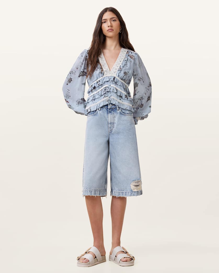 Zora Floral Ruffled Top