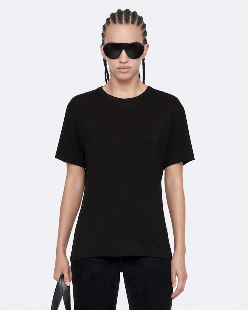 Regular-fit knitted T-shirt