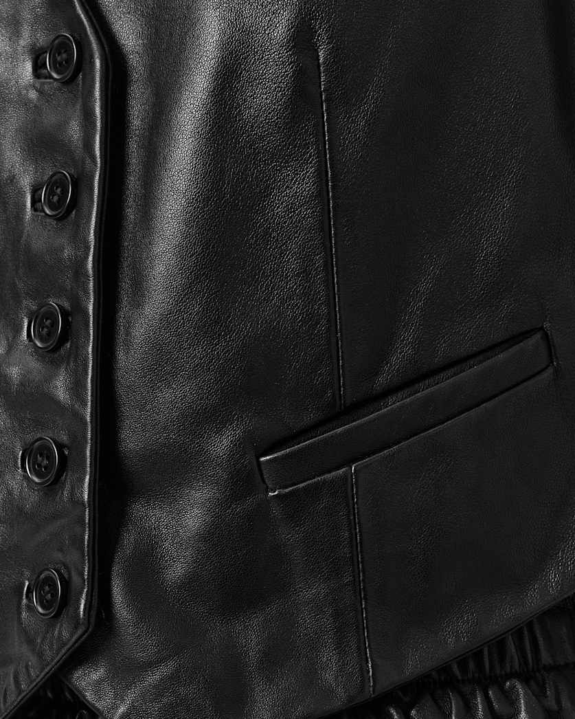 Arla Lea Leather Waistcoat