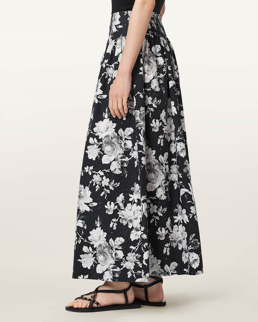 Levy Floral Midi Skirt