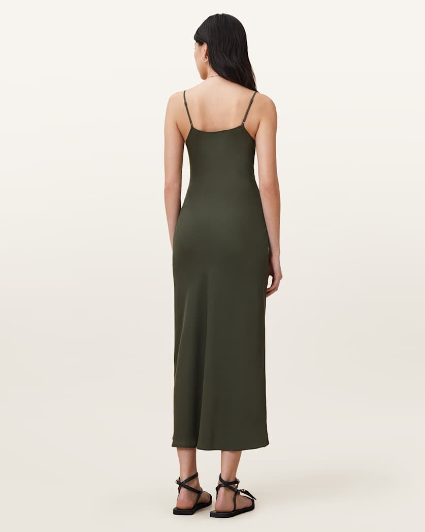 Bryony V-Neck Midi Slip Dress