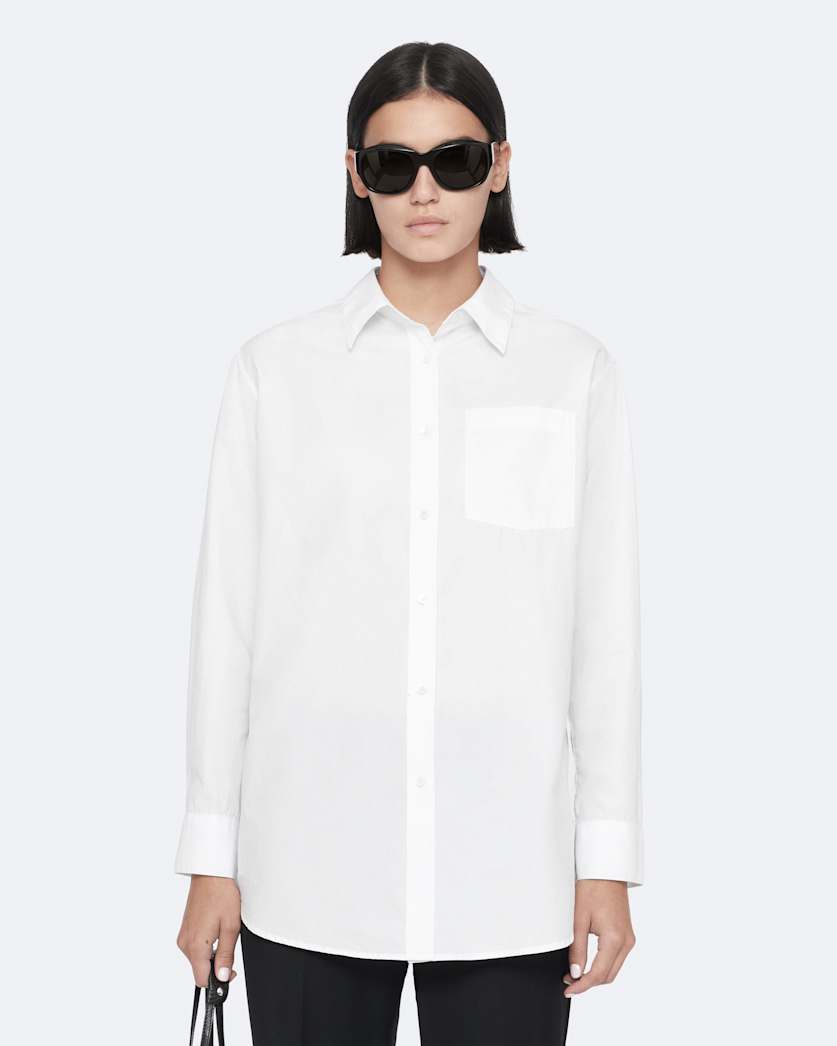 Oversized cotton poplin shirt