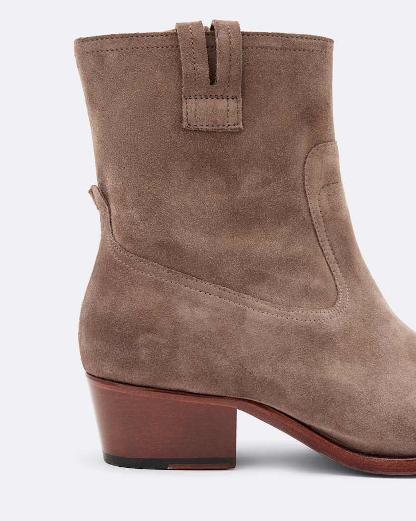 Jura Suede Zip-Up Dress Boots