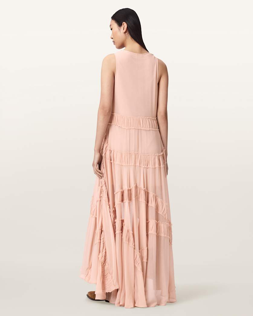 Dorina Sleeveless Ruched Maxi Dress