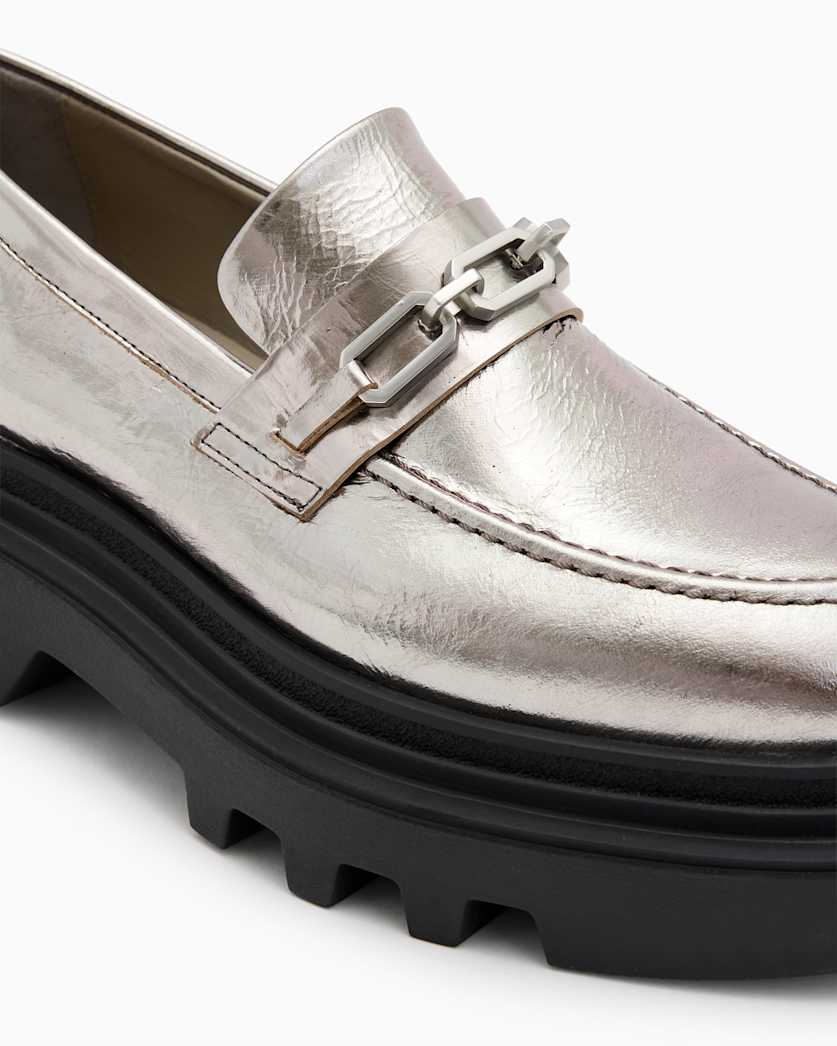 Alexia Chain Chunky Leather Loafers