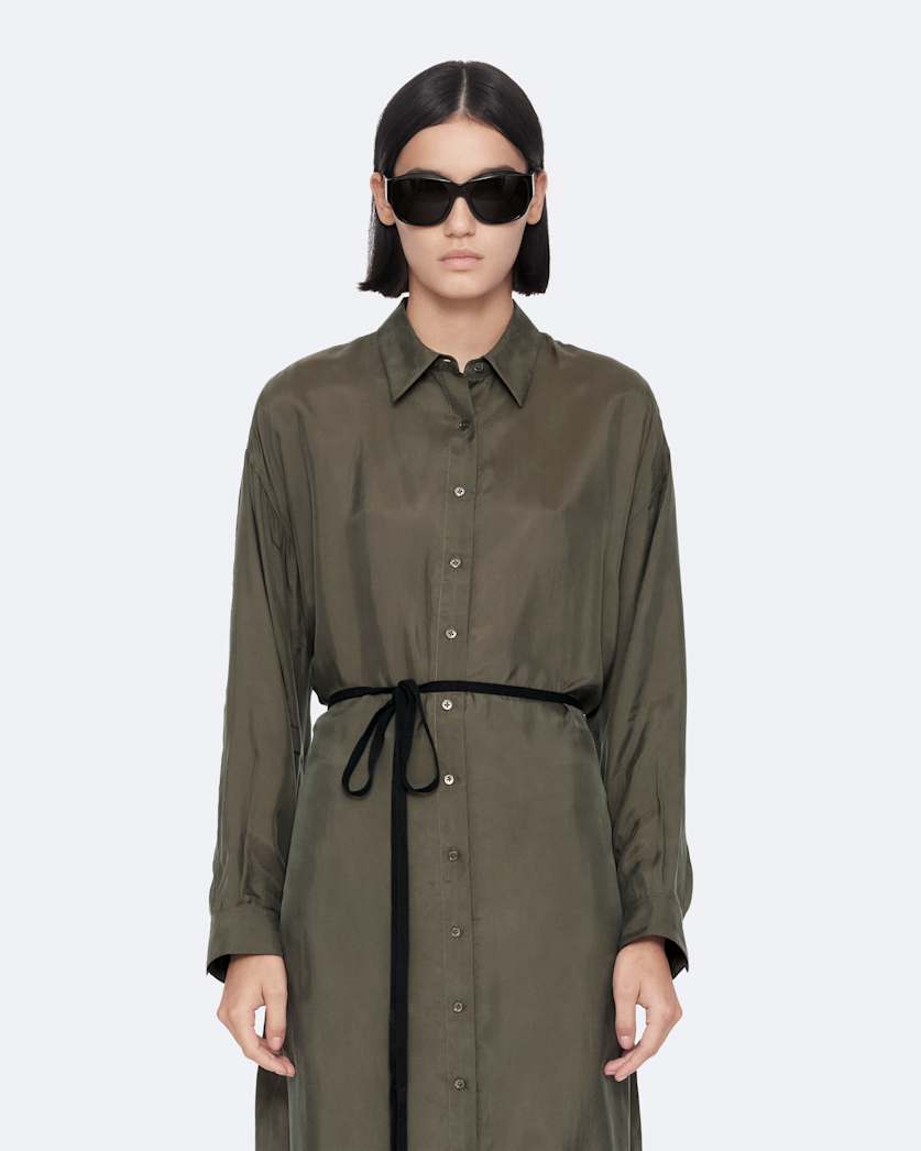 Yurra cupro tied shirt dress