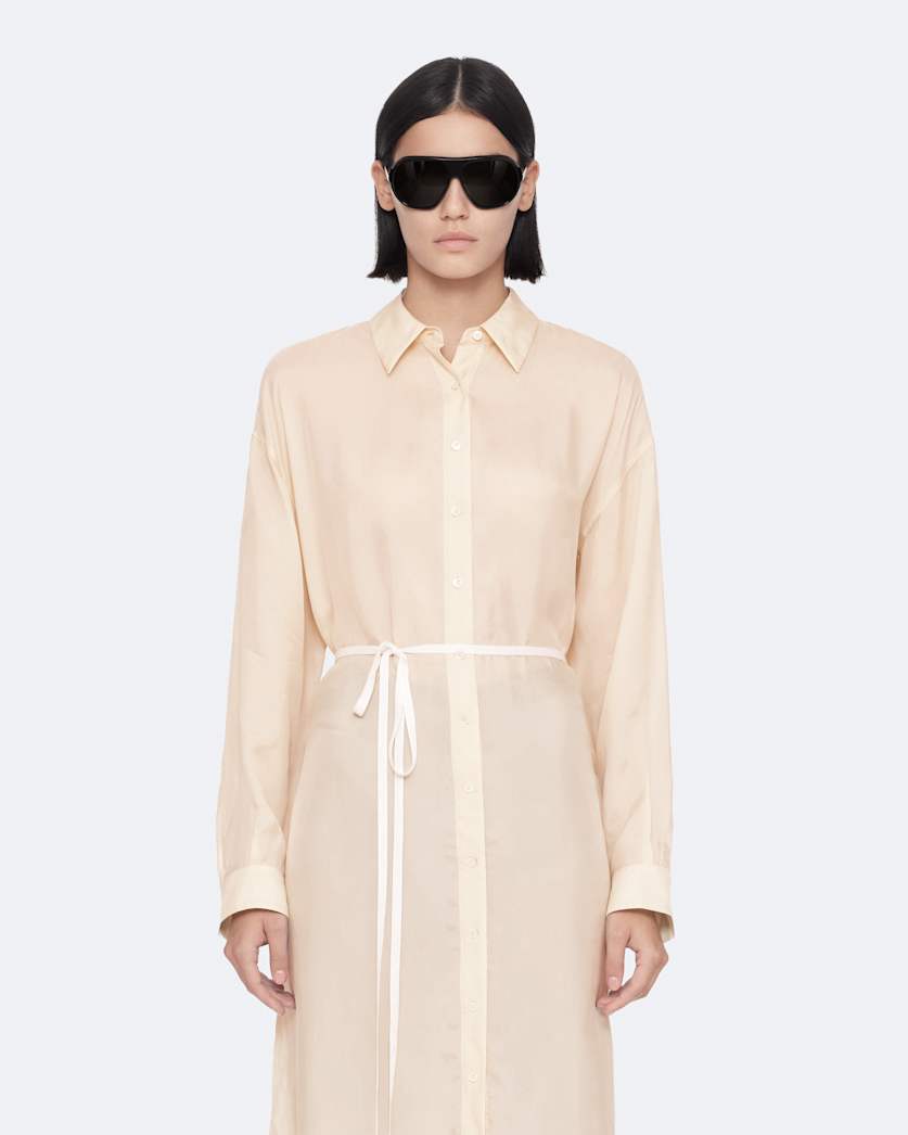 Yurra cupro tied shirt dress