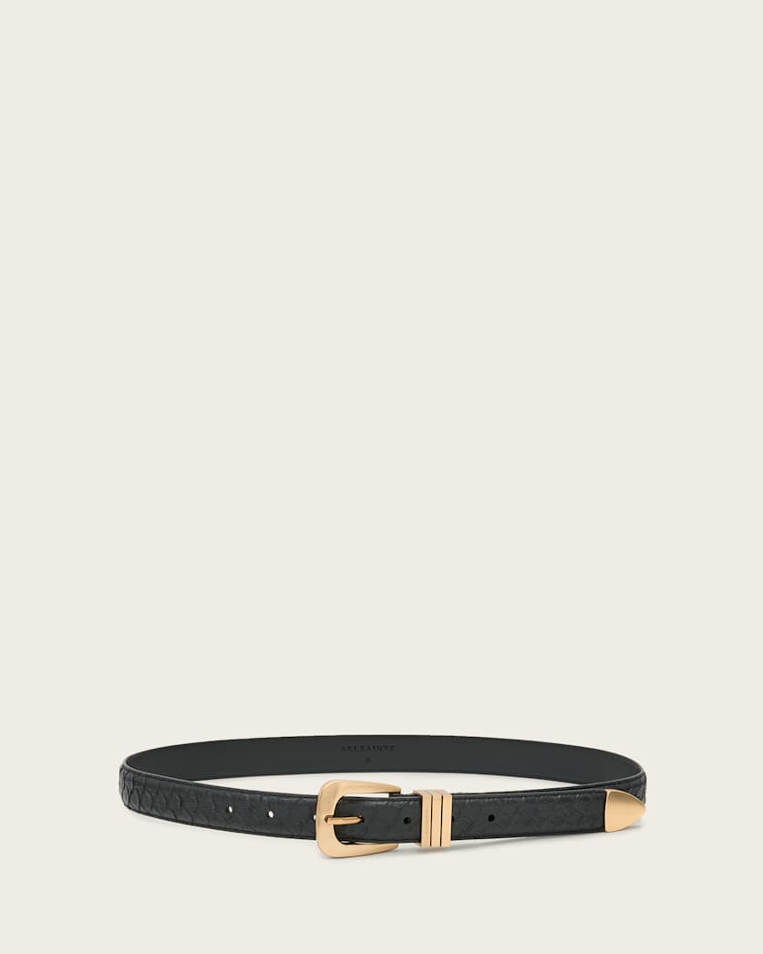 Nikita Snake Effect Leather Belt