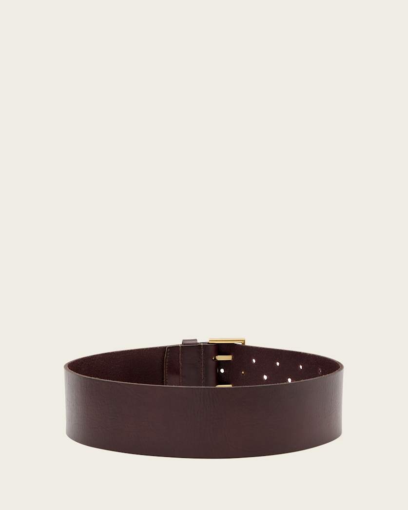 Leo Leather Wide Belt