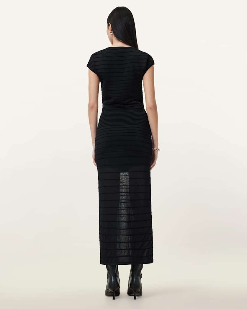 Ivana Ribbed Bodycon Midi Dress