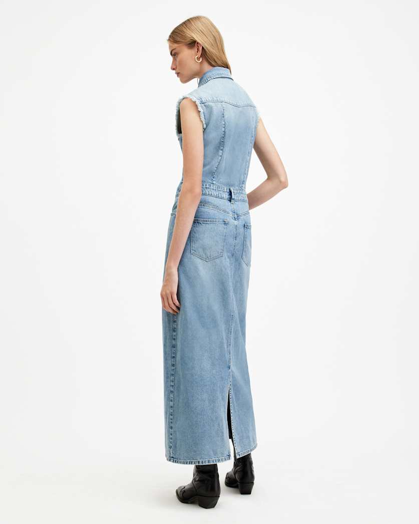 Blair Sleeveless Denim Maxi Dress